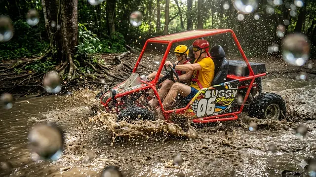 Escena de momentos reales durante la experiencia off-road en Puerto Plata